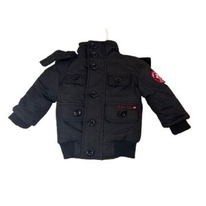Canada Weather Gear Boys Black Full-Zip Winter Coat  Size 12M